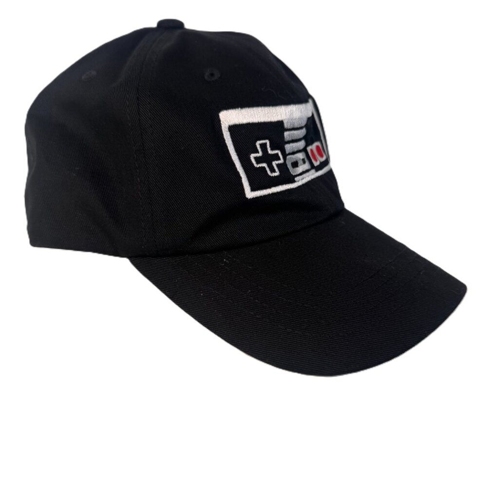 Classic NES Controller Embroidered Baseball Cap Hat 6 Panel Super Gaming Gamer - Picture 3 of 12